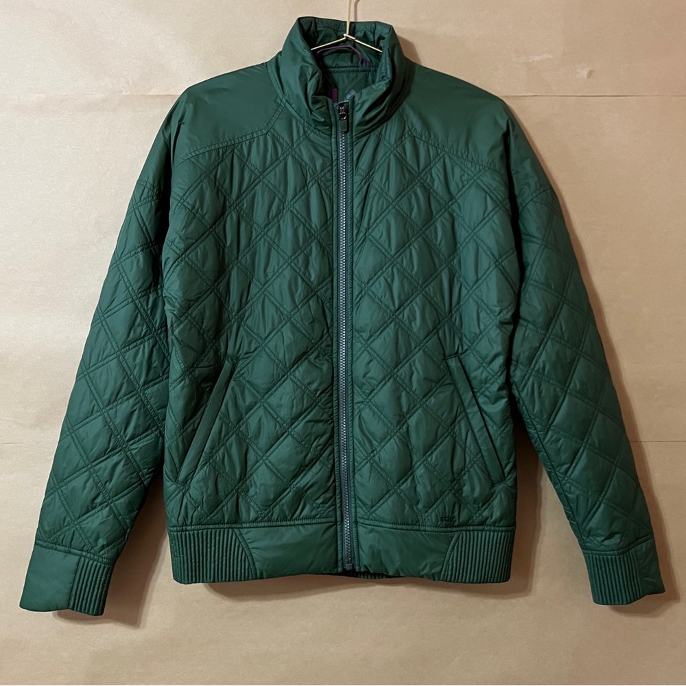 Stio Skyrider Quilted Bomber Jacket Black Forest Insulated Puffer Zip Up Size M
